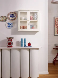 Estanterías De Pared|Vitrinas>Mustard Made Vitrina de pared The Kit Transparente, Off White