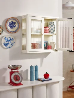 Estanterías De Pared|Vitrinas></noscript>Mustard Made Vitrina de pared The Kit Transparente, Off White