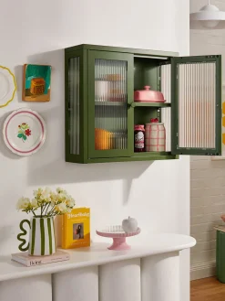 Estanterías De Pared|Vitrinas></noscript>Mustard Made Vitrina de pared The Kit Transparente, verde oscuro