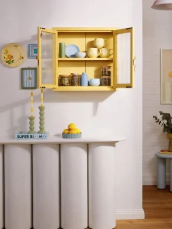 Estanterías De Pared|Vitrinas></noscript>Mustard Made Vitrina de pared The Kit Transparente, amarillo claro