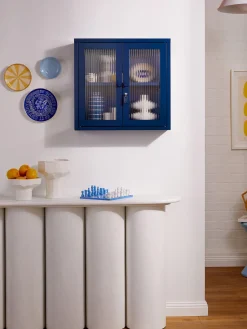 Estanterías De Pared|Vitrinas>Mustard Made Vitrina de pared The Kit Transparente, azul oscuro