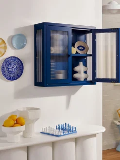 Estanterías De Pared|Vitrinas></noscript>Mustard Made Vitrina de pared The Kit Transparente, azul oscuro