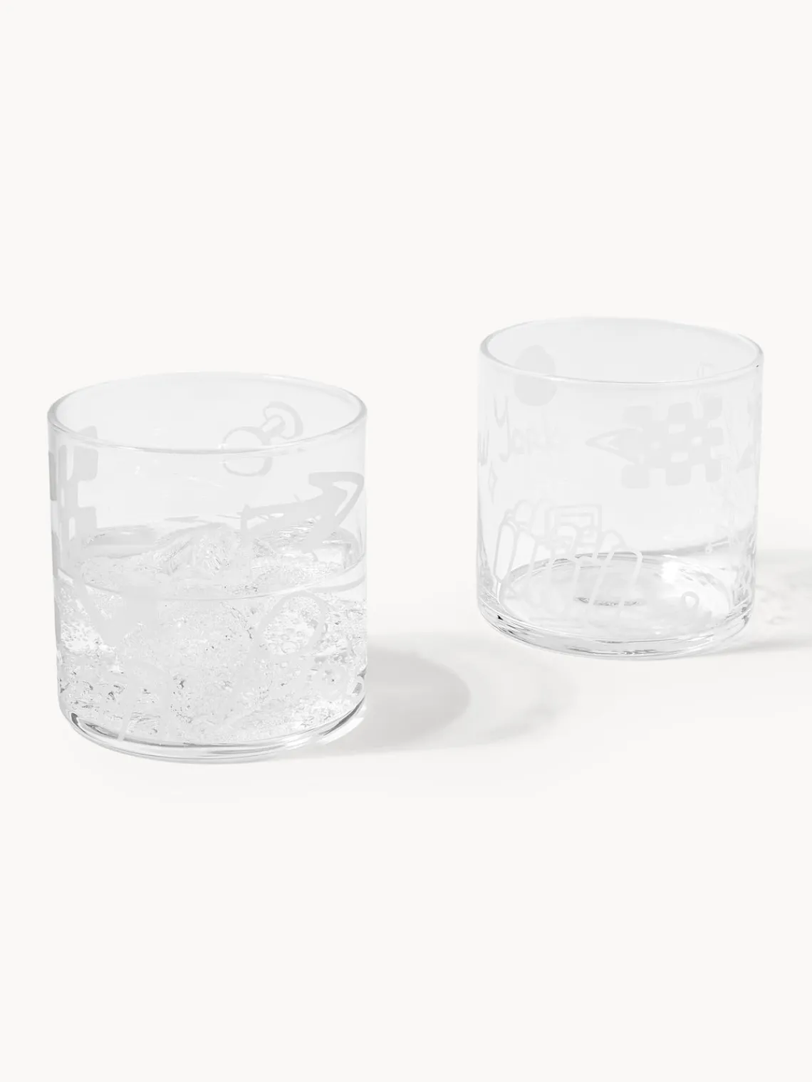 Vasos|Vajillas Completas>Westwing Collection Westwing | Crosby Studios, vasos altos artesanales Cristal, 2 uds.