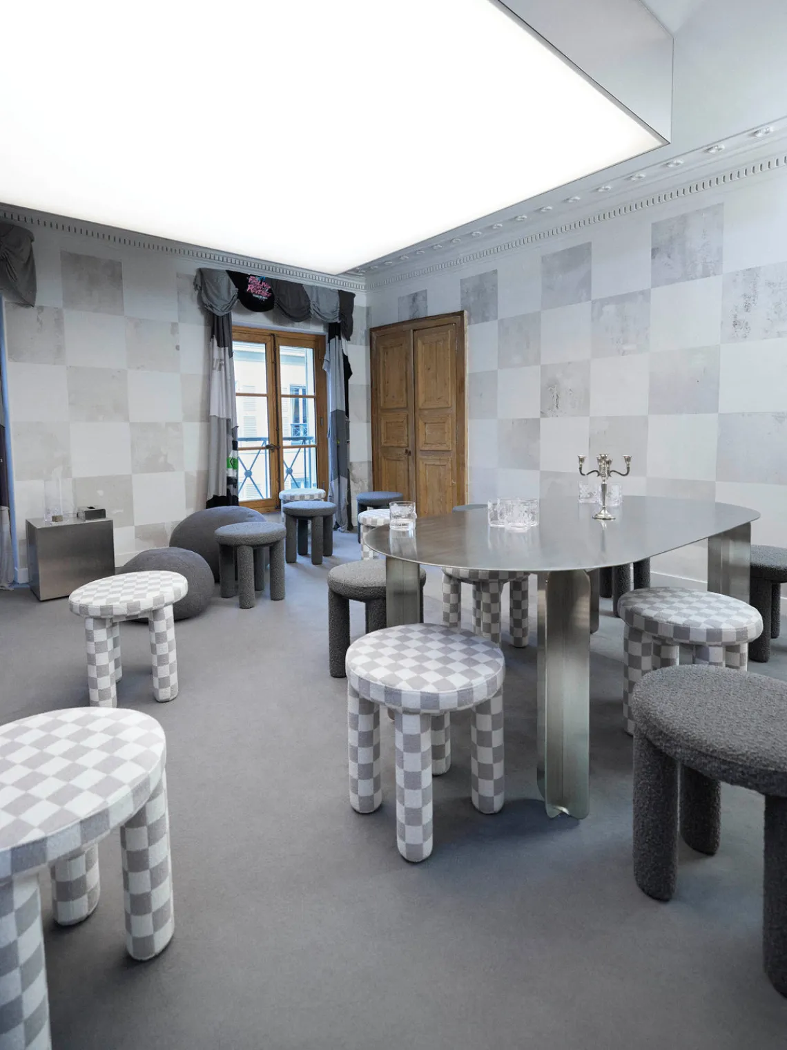 Cojines Decorativos|Mantas>Westwing Collection Westwing | Crosby Studios, cojín redondo en tejido bouclé Celeste, Ø 70 cm