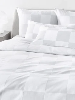 Online Westwing | Crosby Studios, funda nórdica de algodón a cuadros Damier Mantas|Fundas Nórdicas