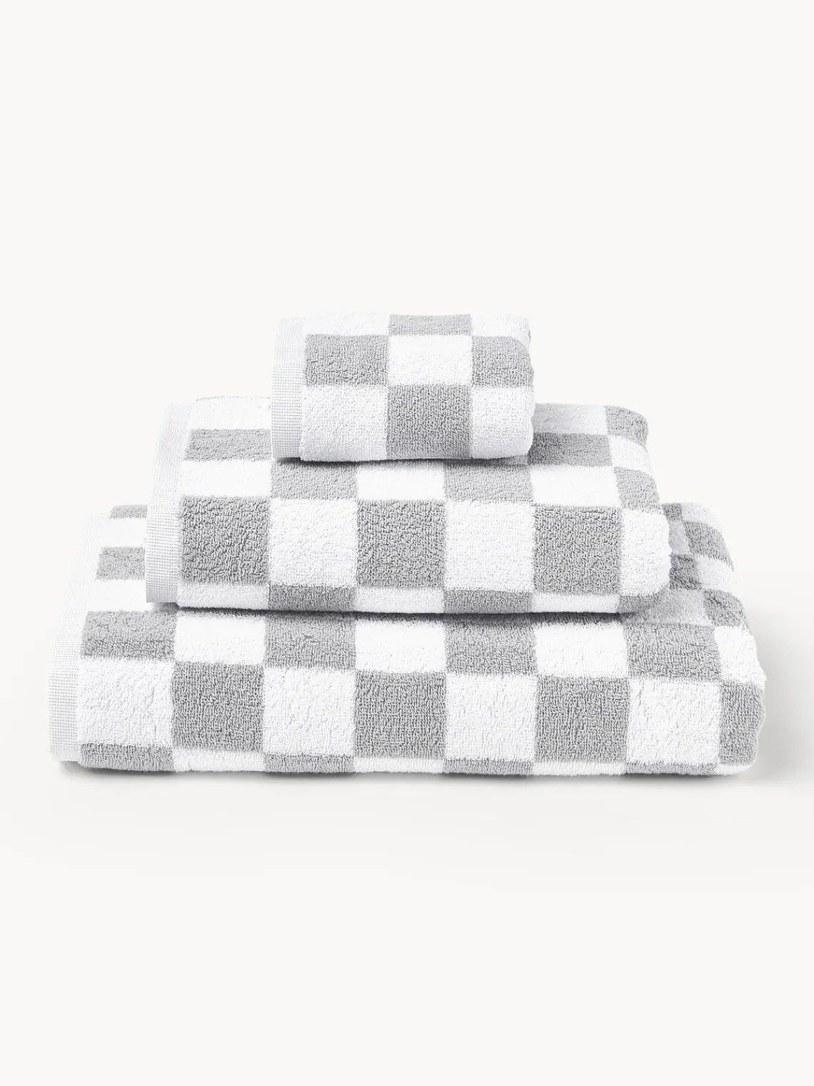 Toallas|Mantas>Westwing Collection Westwing | Crosby Studios, toalla de algodón Damier, tamaños diferentes