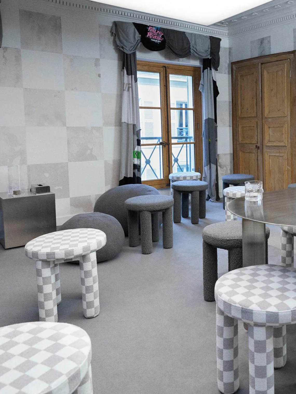 Cojines Decorativos|Mantas>Westwing Collection Westwing | Crosby Studios, cojín redondo en tejido bouclé Celeste, Ø 50 cm