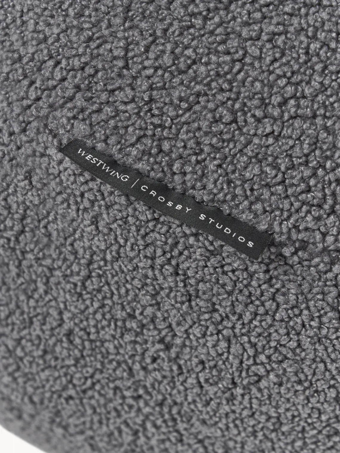 Cojines Decorativos|Mantas>Westwing Collection Westwing | Crosby Studios, cojín redondo en tejido bouclé Celeste, Ø 50 cm