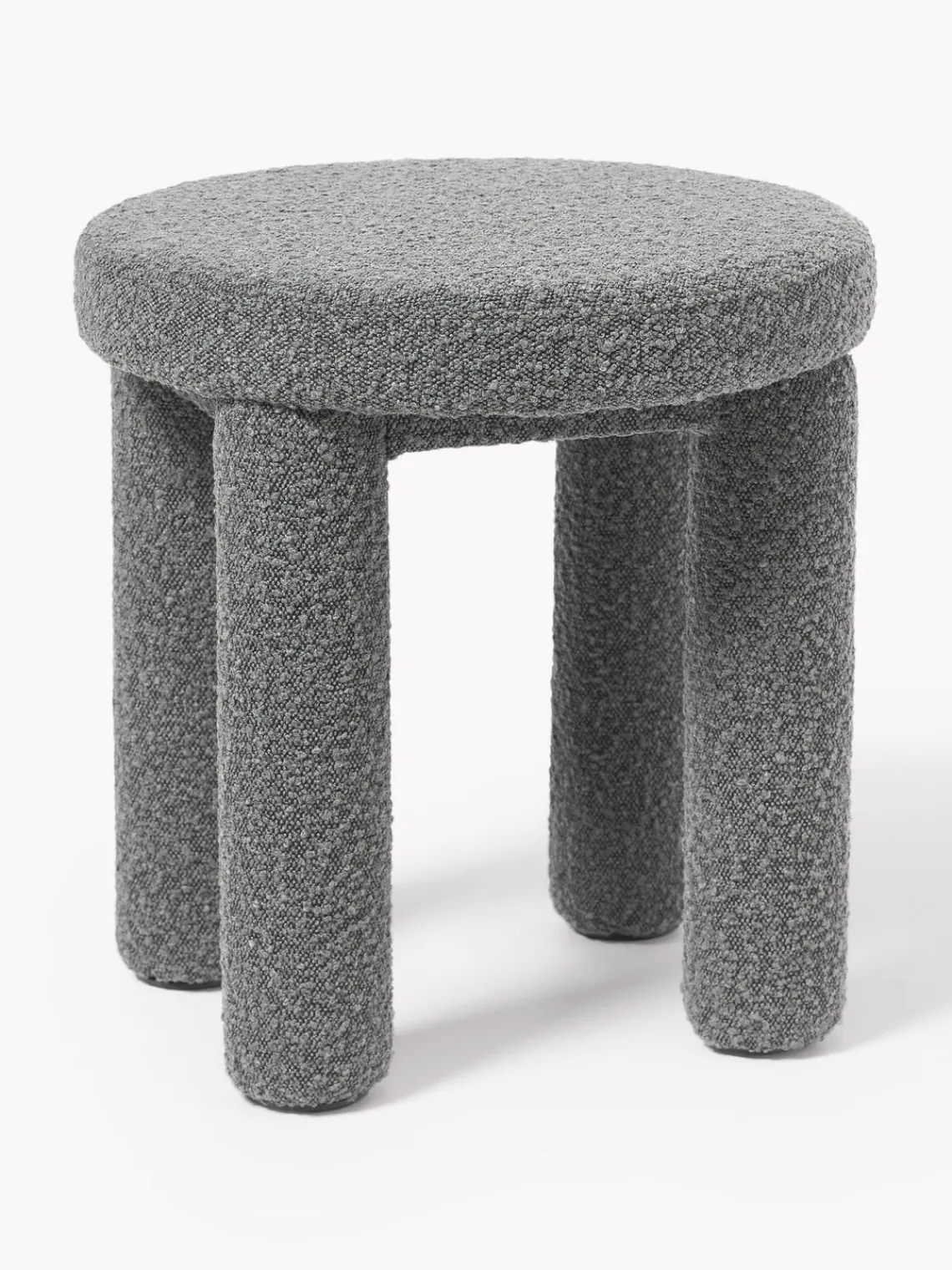 Pufs Y Otomanos|Pufs Y Otomanos>Westwing Collection Westwing | Crosby Studios, taburete tapizado en tejido bouclé Azul
