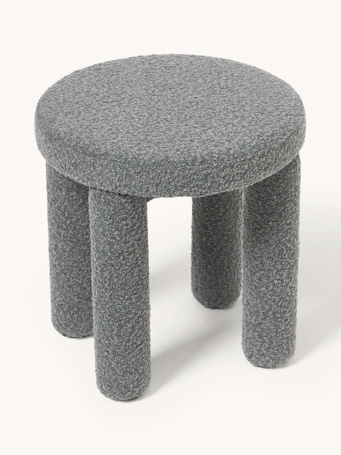 Pufs Y Otomanos|Pufs Y Otomanos>Westwing Collection Westwing | Crosby Studios, taburete tapizado en tejido bouclé Azul