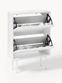 Zapateros|Zapateros></noscript>Westwing Collection Zapatero de madera con compartimentos plegables Elona Blanco mate