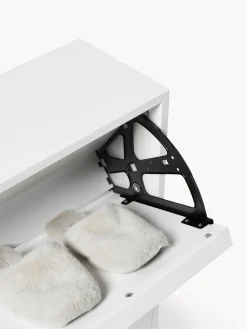 Zapateros|Zapateros></noscript>Westwing Collection Zapatero de madera con compartimentos plegables Elona Blanco mate