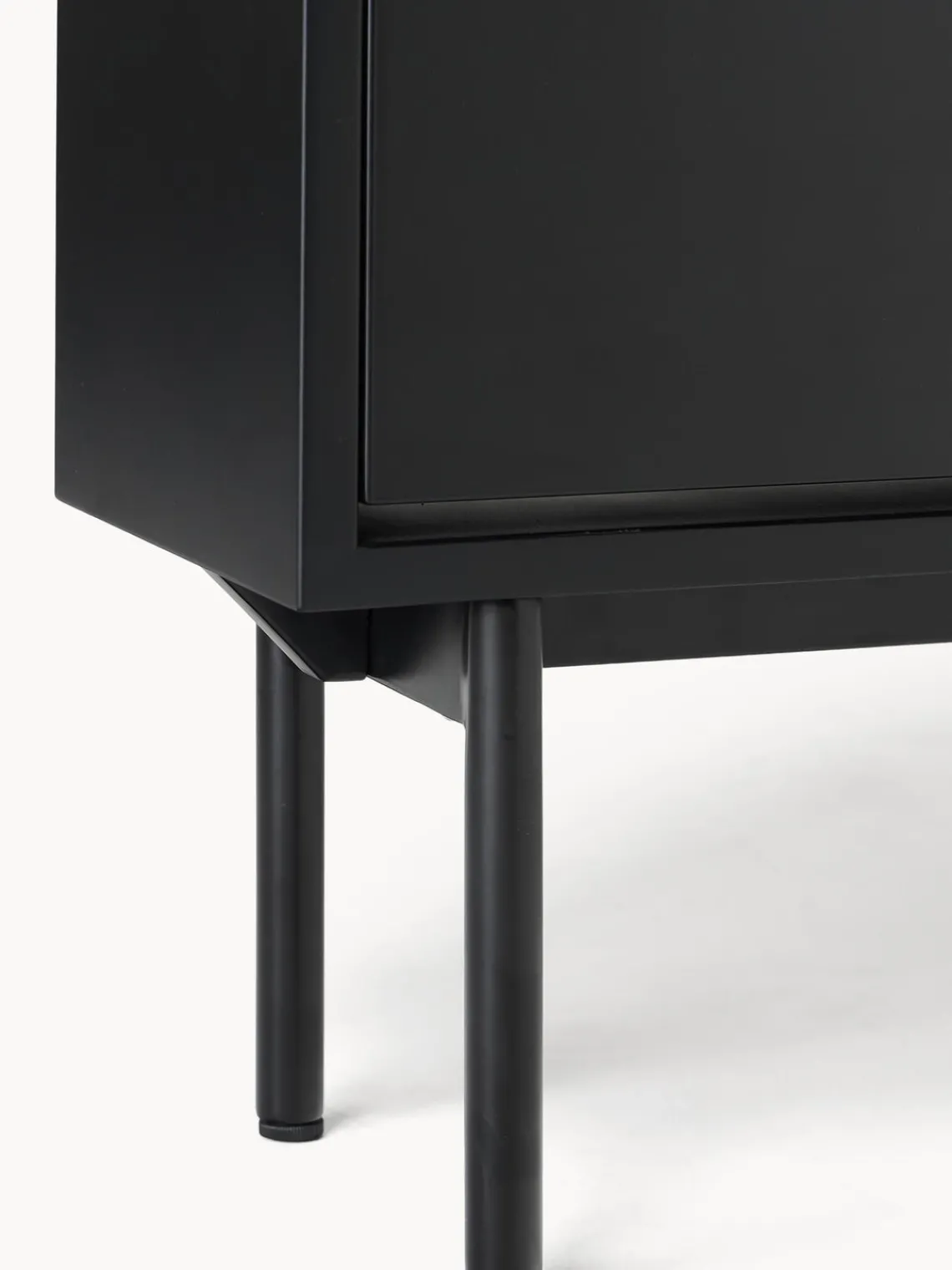 Zapateros|Zapateros>Westwing Collection Zapatero de madera con compartimentos plegables Elona Negro mate