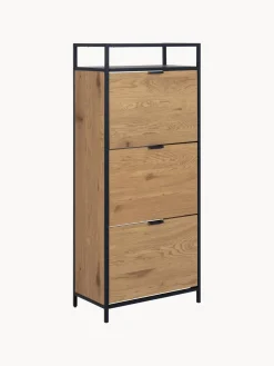 Best Zapatero de madera con compartimentos plegables Seaford Zapateros|Zapateros