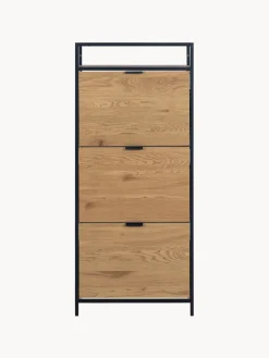 Best Zapatero de madera con compartimentos plegables Seaford Zapateros|Zapateros