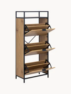 Best Zapatero de madera con compartimentos plegables Seaford Zapateros|Zapateros