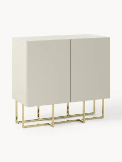 Zapateros|Zapateros>Westwing Collection Zapatero de madera Joe Beige claro, dorado