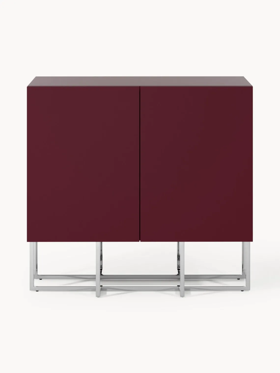 Zapateros|Zapateros>Westwing Collection Zapatero de madera Joe Rojo vino, plateado