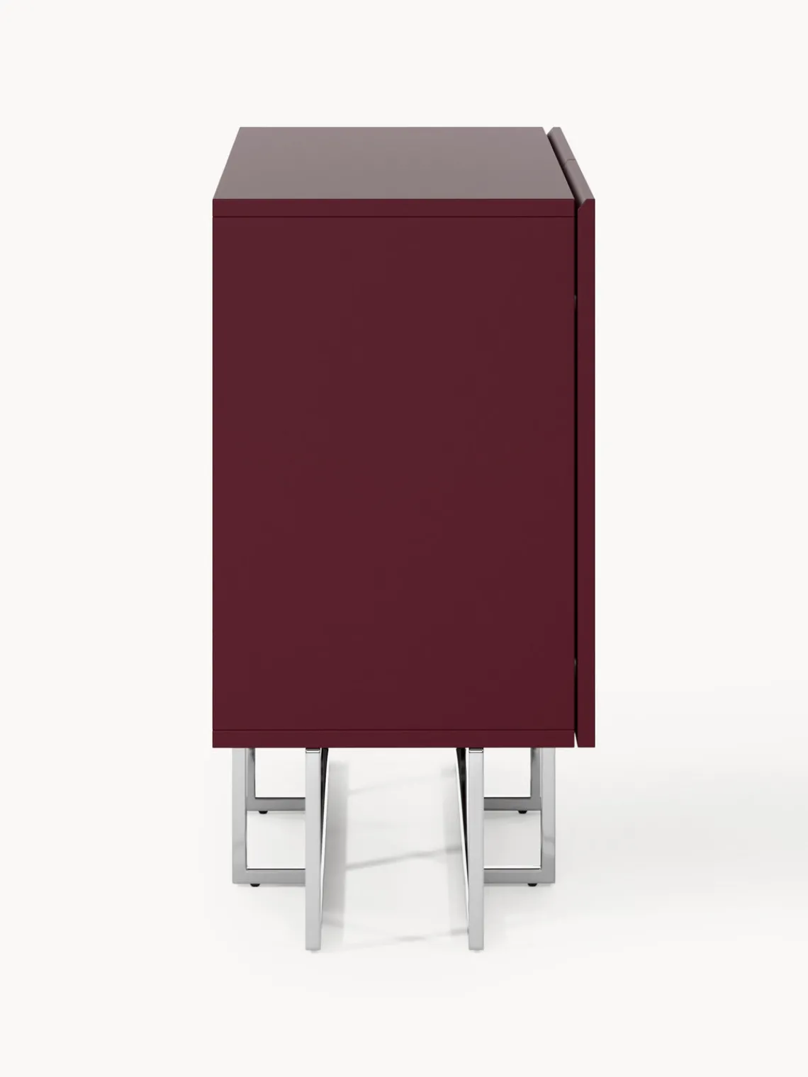 Zapateros|Zapateros>Westwing Collection Zapatero de madera Joe Rojo vino, plateado