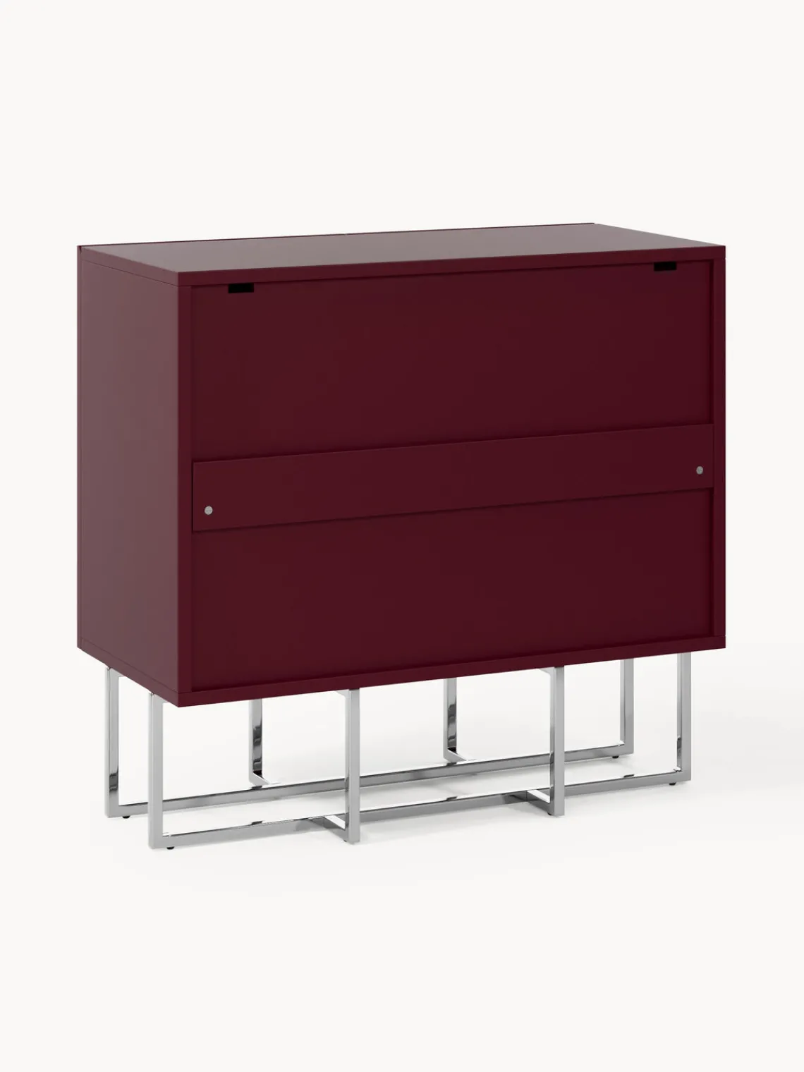 Zapateros|Zapateros>Westwing Collection Zapatero de madera Joe Rojo vino, plateado