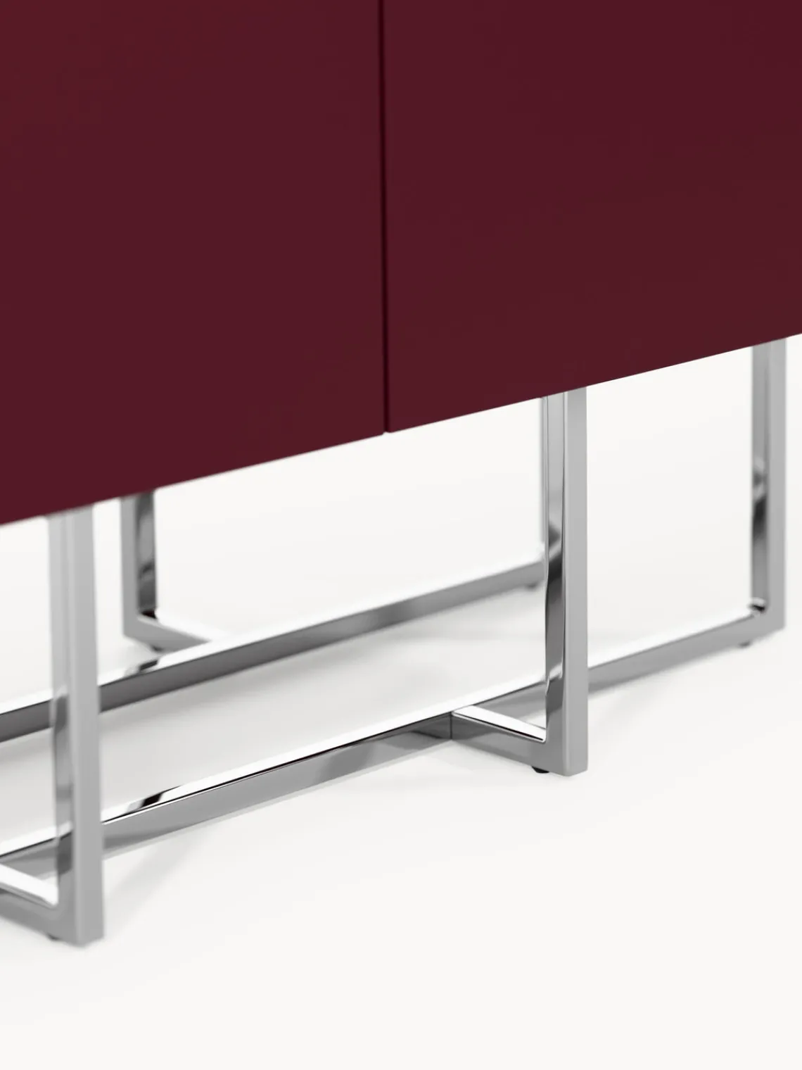 Zapateros|Zapateros>Westwing Collection Zapatero de madera Joe Rojo vino, plateado