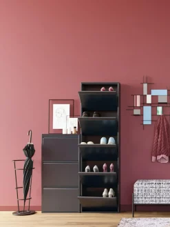 Zapateros|Zapateros>Kare Design Zapatero de pared Caruso, puertas abatibles Gris antracita