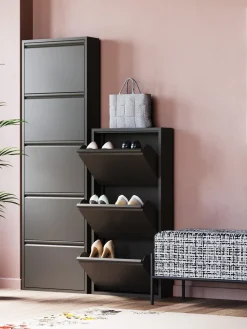 Zapateros|Zapateros>Kare Design Zapatero de pared Caruso, puertas abatibles Negro