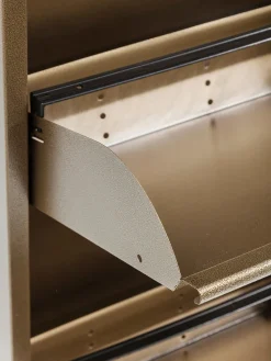 Zapateros|Zapateros></noscript>Kare Design Zapatero de pared Caruso, puertas abatibles Dorado con efecto envejecido