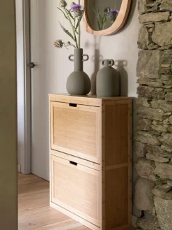 Zapateros|Zapateros>Andrea House Zapatero de pared de madera de bambú Kedar